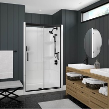 Maax Canada 138520-900-340-000 - Incognito 74 39-42 x 74 in. 8mm Bypass Shower Door for Alcove Installation with Clear glass in Mat