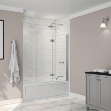 Maax Canada 138600-900-084-000 - Axial Access 42 x 56 in. 6 mm Pivot Tub Screen for Alcove Installation with Clear Glass in Chrome