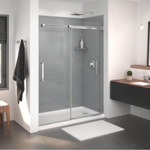 Maax Canada 138762-900-084-000 - Inverto 56-59 x 70.5-74 in. 8mm Bypass Shower Door for Alcove Installation with Clear glass in Chr