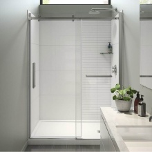 Maax Canada 138956-900-084-000 - Halo Pro 56.5-59 x 78.75 in. 8 mm Sliding Shower Door with Towel Bar for Alcove Installation with