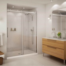 Maax Canada 138997-900-084-000 - Halo 56.5-59 x 78.75 in. 8mm Sliding Shower Door for Alcove Installation with Clear glass in Chrom
