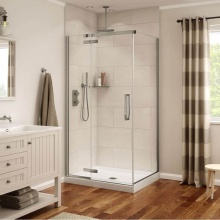 Maax Canada 139330-900-305-000 - Davana Rectangular 42 x 34 x 75 in. 8mm Pivot Shower Door for Corner Installation with Clear Glass