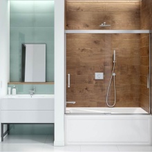 Maax Canada 139354-900-084-000 - Incognito 57 56-59 x 56 3/4 in. 8mm Bypass Tub Door for Alcove Installation with Clear glass in Ch