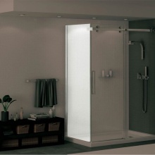 Maax Canada 139393-900-084-000 - Halo Return Panel for 30 in. Base with Clear glass in Chrome