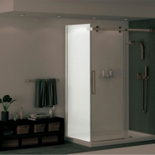 Maax Canada 139394-900-305-000 - Halo Return Panel for 42 in. Base with Clear glass in Brushed Nickel