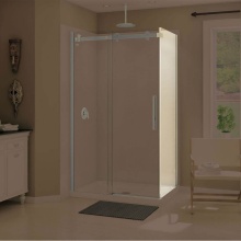 Maax Canada 139396-900-305-000 - Halo Return Panel for 36 in. Base with Clear glass in Brushed Nickel