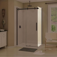 Maax Canada 139396-900-340-000 - Halo Return Panel for 36 in. Base with Clear glass in Matte Black