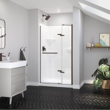 Maax Canada 139577-900-173-000 - Reveal Sleek 71 41 1/2-44 1/2 x 71 1/2 in. 8 mm Pivot Shower Door for Alcove Installation with Cle