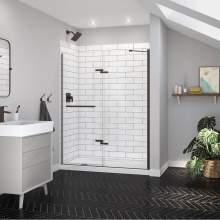 Maax Canada 139580-900-173-000 - Reveal Sleek 71 56-59 x 71 1/2 in. 8 mm Pivot Shower Door for Alcove Installation with Clear glass