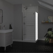 Maax Canada 139583-900-305-000 - Reveal Sleek 71 Return Panel for 36 in. Base with Clear glass in Brushed Nickel