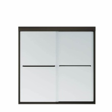 Maax Canada 139661-978-172-000 - Tonik 55-59 x 57 in. 6 mm Sliding Tub Door for Alcove Installation with Frosted Glass in Dark Bron