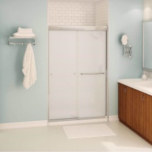 Maax Canada 139663-978-084-000 - Tonik 43-47 x 71 in. 6 mm Sliding Shower Door for Alcove Installation with Frosted Glass in Chrome