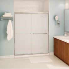 Maax Canada 139665-978-084-000 - Tonik 55-59 x 71 in. 6 mm Sliding Shower Door for Alcove Installation with Frosted Glass in Chrome