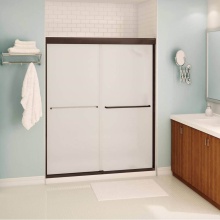 Maax Canada 139665-978-172-000 - Tonik 55-59 x 71 in. 6 mm Sliding Shower Door for Alcove Installation with Frosted Glass in Dark B
