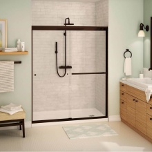 Maax Canada 139675-900-172-000 - Noble SC 55-59 x 71 in. 8mm Bypass Shower Door for Alcove Installation with Clear Glass in Dark Br
