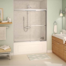 Maax Canada 139683-900-084-000 - Noble SC 55-59 x 57 in. 8mm Bypass Tub Door for Alcove Installation with Clear Glass in Chrome