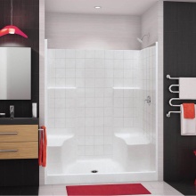 Maax Canada 140093-000-002-000 - SST3660 AcrylX Alcove Center Drain One-Piece Shower in White