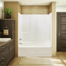 Maax Canada 140100-001-002-001 - TSEA62 59.875 in. x 31 in. x 74 in. 1-piece Tub Shower with Whirlpool Left Drain in White