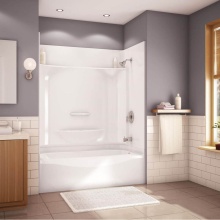 Maax Canada 148012-000-002-295 - Essence TS-6032 AcrylX Alcove Right-Hand Drain Four-Piece Tub Shower in White