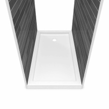 Maax Canada 410005-506-001-104 - B3Round 6032 Acrylic Tunnel Shower Base in White with Back End Drain