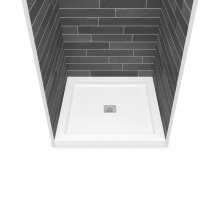 Maax Canada 420000-501-001-100 - B3Square 3636 Acrylic Alcove Shower Base in White with Center Drain
