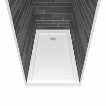 Maax Canada 420005-504-001-100 - B3Square 6032 Acrylic Alcove Deep Shower Base in White with Back End Drain