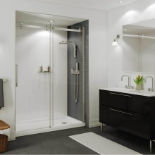 Maax Canada 420006-501-001-102 - B3Square 6036 Acrylic Alcove Shower Base in White with Center Drain