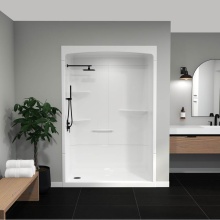 Maax Canada 105922-SNL-000-001 - Camelia SHR-6034 Acrylic Alcove Left-Hand Drain No Seat Three-Piece Shower in White
