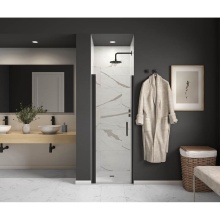 Maax Canada 139261-900-340-100 - Cappadocia 25-27 x 68 in. 6 mm Pivot Shower Door for Alcove Installation with Clear glass & Sq
