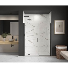 Maax Canada 139275-900-340-100 - Cappadocia 53-55 x 68 in. 6 mm Pivot Shower Door for Alcove Installation with Clear glass & Ro