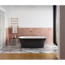 Maax Canada 107674-000-001-100 - Chorale 67 x 31 Acrylic Freestanding Center Drain Bathtub in White with Black Skirt