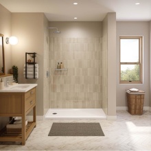 Maax Canada 107814-000-001-001 - Interflo 6030 Acrylic Alcove Shower Base in White with Left-hand Drain