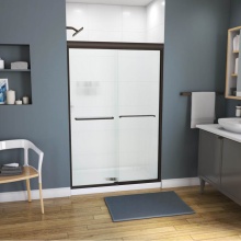 Maax Canada 134563-927-172-000 - Kameleon 43-47 x 71 in. 6 mm Bypass Shower Door for Alcove Installation with Fluted glass in Dark