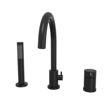 Maax Canada 10045541-340 - Keros Deckmounted Tub Faucet with Handshower in Black