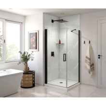 Maax Canada 135230-900-340-101 - Manhattan Square 36 x 36 x 72 in. 6mm Pivot Shower Door for Corner Installation with Clear glass &