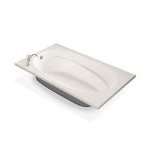 Maax Canada 100106-103-007 - Talisman 71.375 in. x 42 in. Drop-in Bathtub with Aeroeffect System End Drain in Biscuit