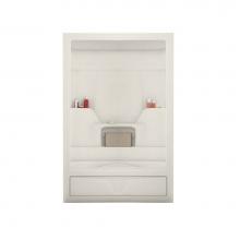 Maax Canada 101023-SL-000-007 - Aspen 59.5 in. x 30.75 in. x 85 in. 3-piece Tub Shower with Left Drain in Biscuit