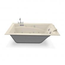 Maax Canada 101265-000-004-002 - Optik 59.75 in. x 32 in. Alcove Bathtub with Right Drain in Bone