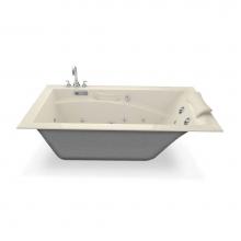 Maax Canada 101269-000-004 - Optik 65.75 in. x 36 in. Alcove Bathtub with End Drain in Bone