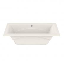 Maax Canada 101270-000-007 - Optik 72 in. x 36 in. Undermount Bathtub with Center Drain in Biscuit