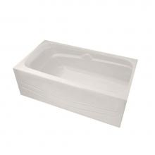 Maax Canada 102576-L-001-007 - Avenue 59.875 in. x 30 in. Alcove Bathtub with Whirlpool System Left Drain in Biscuit