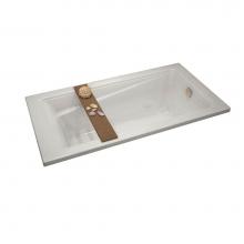 Maax Canada 105513-103-007 - Exhibit 59.75 in. x 31.875 in. Drop-in Bathtub with Aeroeffect System End Drain in Biscuit