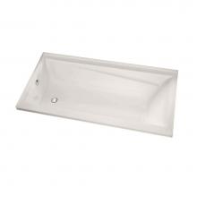 Maax Canada 105514-103-007-103 - Exhibit IF 59.75 in. x 31.875 in. Alcove Bathtub with Aeroeffect System Right Drain in Biscuit