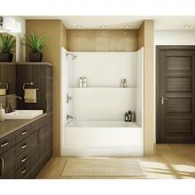 Maax Canada 105674-R-001-002 - TSEA Plus 59.75 in. x 32 in. x 78 in. 1-piece Tub Shower with Whirlpool Right Drain in White