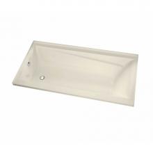 Maax Canada 106171-L-103-004 - Exhibit IF 59.875 in. x 36 in. Alcove Bathtub with Aeroeffect System Left Drain in Bone