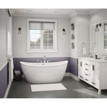 Maax Canada 106193-000-002 - Delsia 66 in. x 36 in. Freestanding Bathtub with Center Drain in White