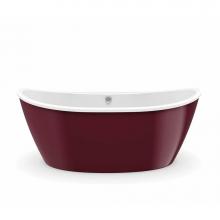 Maax Canada 106193-000-073 - Delsia 66 in. x 36 in. Freestanding Bathtub with Center Drain in Ruby
