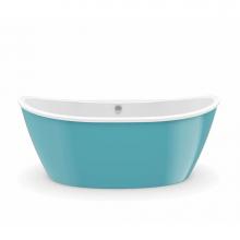 Maax Canada 106193-000-237 - Delsia 66 in. x 36 in. Freestanding Bathtub with Center Drain in Aqua