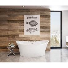 Maax Canada 106267-000-001 - Ariosa 66 in. x 36 in. Freestanding Bathtub with Center Drain in White