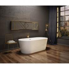 Maax Canada 106385-000-001 - Louie 66.875 in. x 31.25 in. Freestanding Bathtub with Center Drain in White